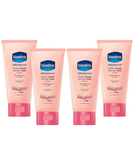 Vaseline Intensive Care Healthy Hand & Nail Conditioning Hand Cream, with Keratin, 2.5 Ounce (Pack of 4)